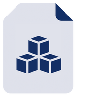 Stacked boxes icon representing real-time inventory tracking, supply chain flow, and production logistics.