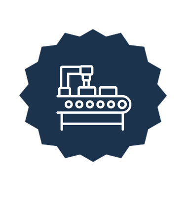 Factory conveyor icon representing hidden or unused production capacity trapped by outdated planning systems.