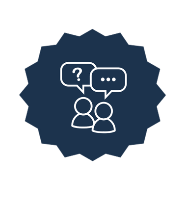 Two people exchanging speech bubbles, representing disconnected communication between teams in procurement, warehouse, and production.